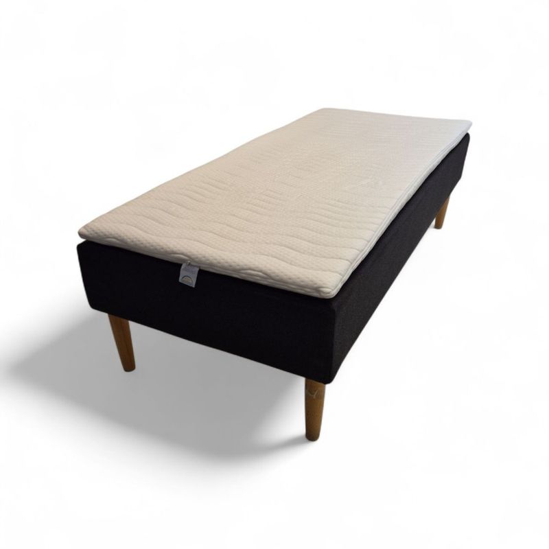 Jensen Contract seng 90x200cm m/overmadrass, sort