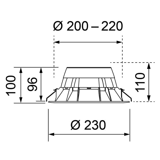Hovedbilde Unex EcoLed ø 210mm 3000k (inkl.trafo) - ...