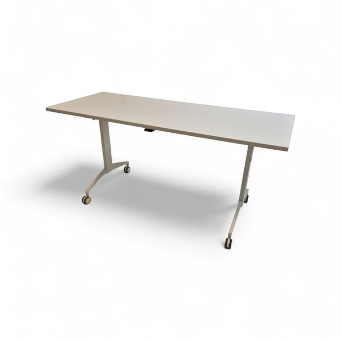 Hovedbilde Sammenleggbart bord på hjul 140x65cm, hvit