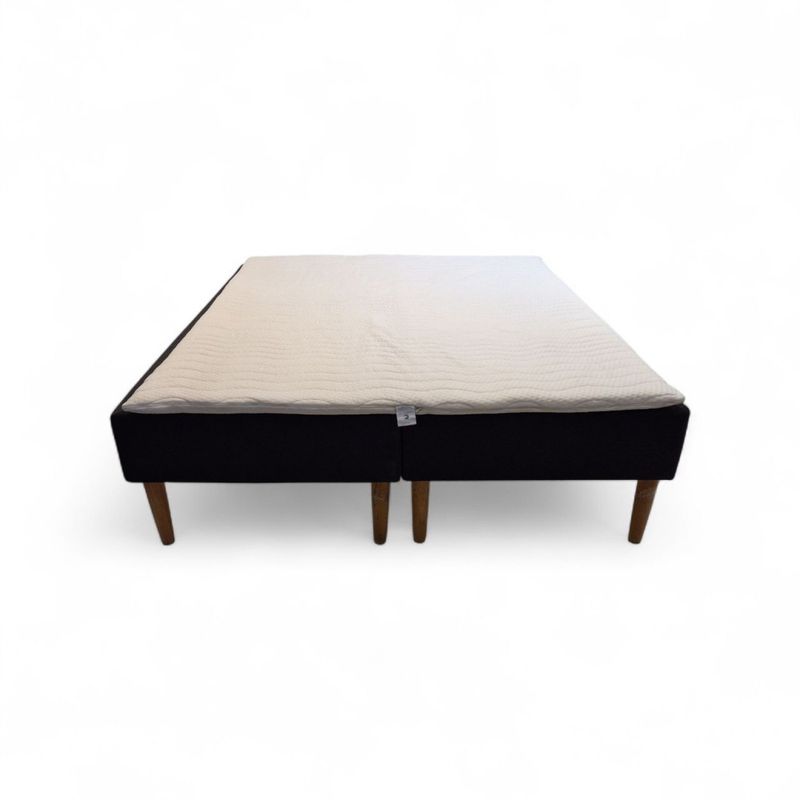 Jensen Contract dobbelseng 180x200cm m/overmadrass, sort