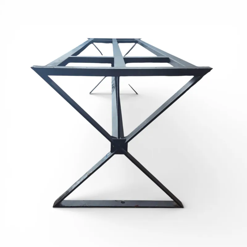 Bordunderstell 246x74cm, sort stål