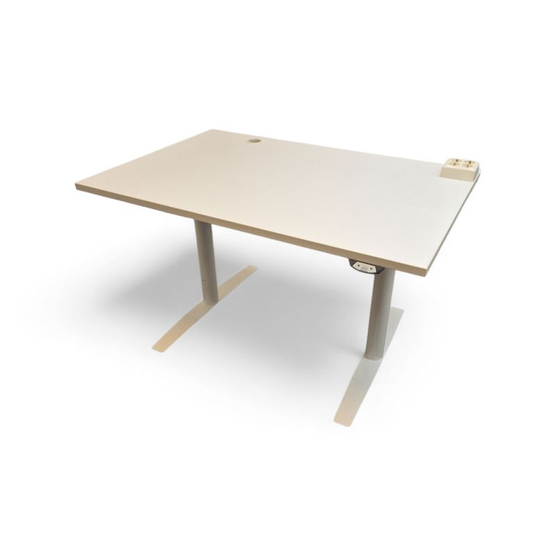 Edsbyn skrivebord 120x80cm m/elektrisk hev og senk, hvit